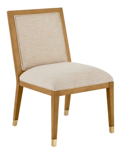 Currey and Company 7000-0882 Santos Sea Sand Side Chair, Liller Malt