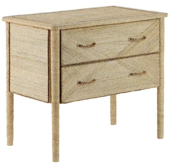 Currey and Company 3000-0011 Kaipo Rope Two-Drawer Chest