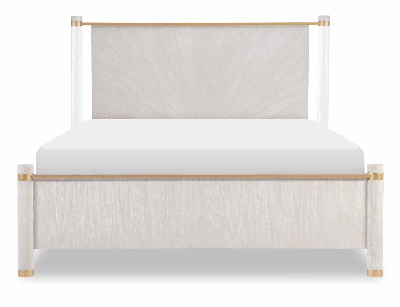 3300-4105AK Complete Panel Bed Acrylic Posts Wood Caps Queen 3300-4105AK Complete Panel Bed Acrylic Posts Wood Caps Queen