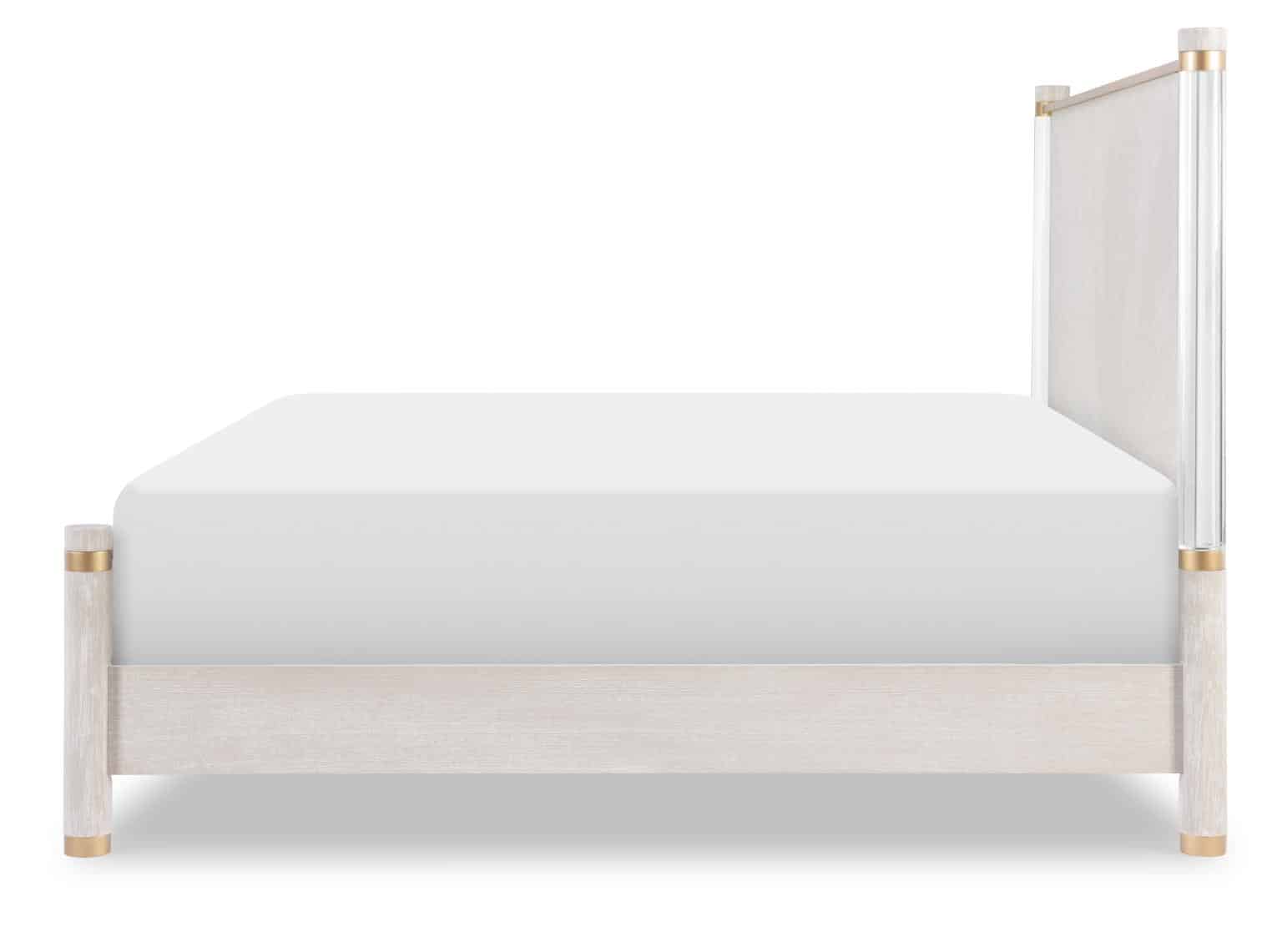 3300-4105AK Complete Panel Bed Acrylic Posts Wood Caps Queen 3300-4105AK Complete Panel Bed Acrylic Posts Wood Caps Queen