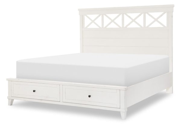 TY4421-4127K Complete Panel Bed With Storage Footboard Cal King