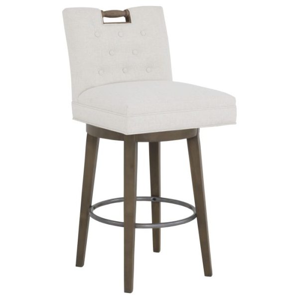 Fairfield 1232-08 Pull Short Button Back Swivel Bar Stool