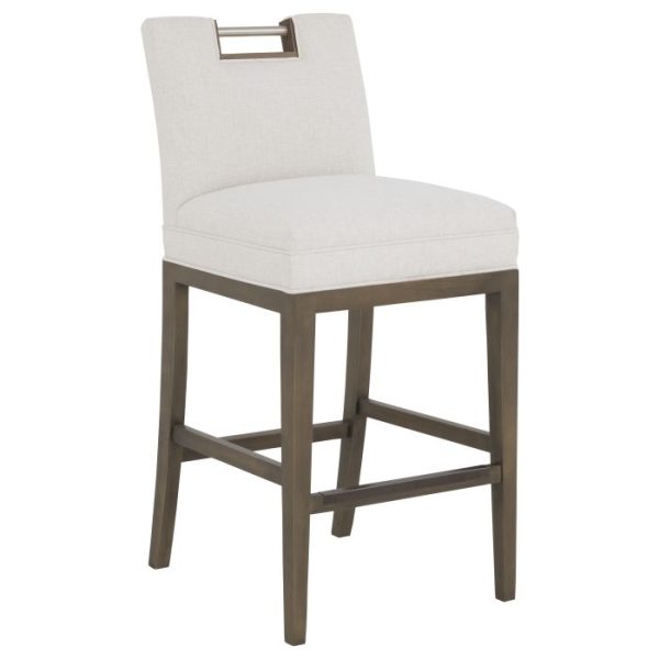 Fairfield 1260-07 Nickel Metal Pull Short Back Bar Stool