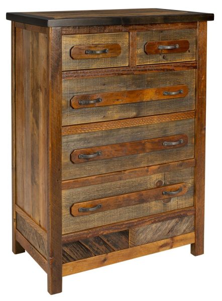 Green Gables Furniture 24023 Jackson Hole 5 Drawer Chest with Split Top Drawers