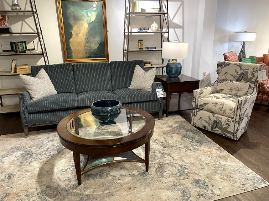 Wesley Hall 2566-84 Galvin Sofa and Luna Swivel Chair