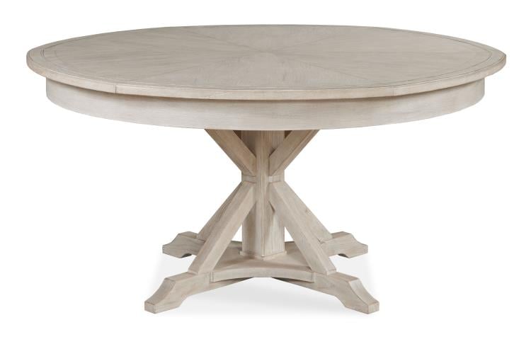 Century Furniture MN5863-V2 Collin Expandable Dining Table White Rustic