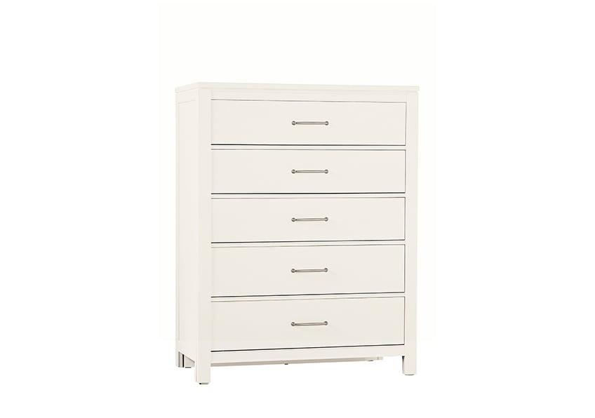 Vaughan Bassett 834-115 Chest of 5 Drawers in Soft White Maple