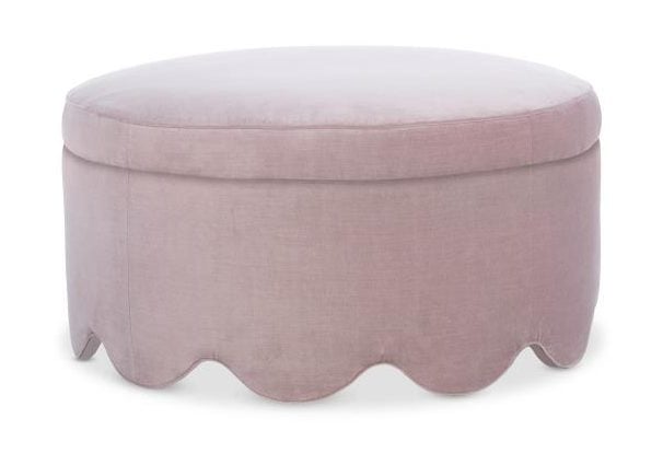 Highland House 1734-36 Suzie Scalloped Storage Ottoman