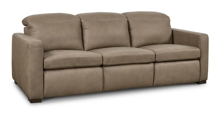 Bassett Furniture 3664-P62GM Caswell Leather Power Reclining Sofa