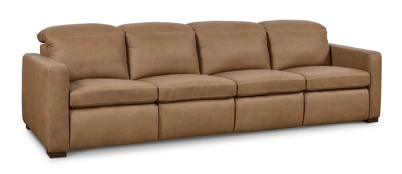 Bassett Furniture 3664-SOFAGB Caswell Leather Power Reclining Modular Sofa