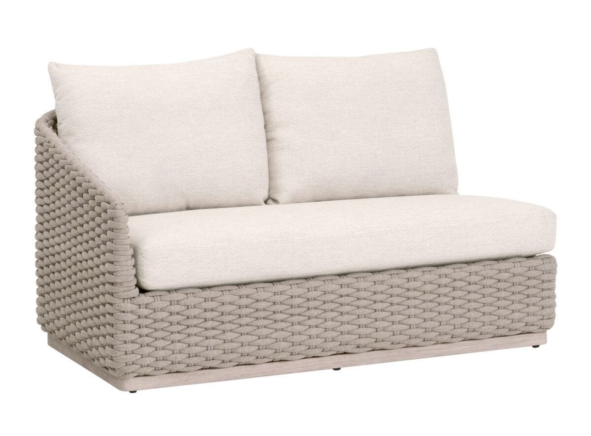 Essentials For Living 6863-2S1L.TAU/ECR/W-ET Caspian Outdoor Modular Left Facing 1-Arm Sofa