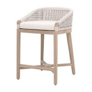 Essentials For Living 6795CS.WHT/WHT/W-ET Montecito Outdoor Counter Stool
