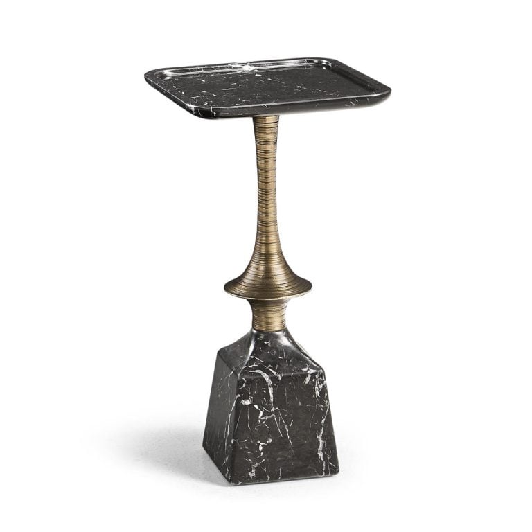 Jonathan Charles 009-3-DQ0-BMA Stone Harbor Martini Table Black