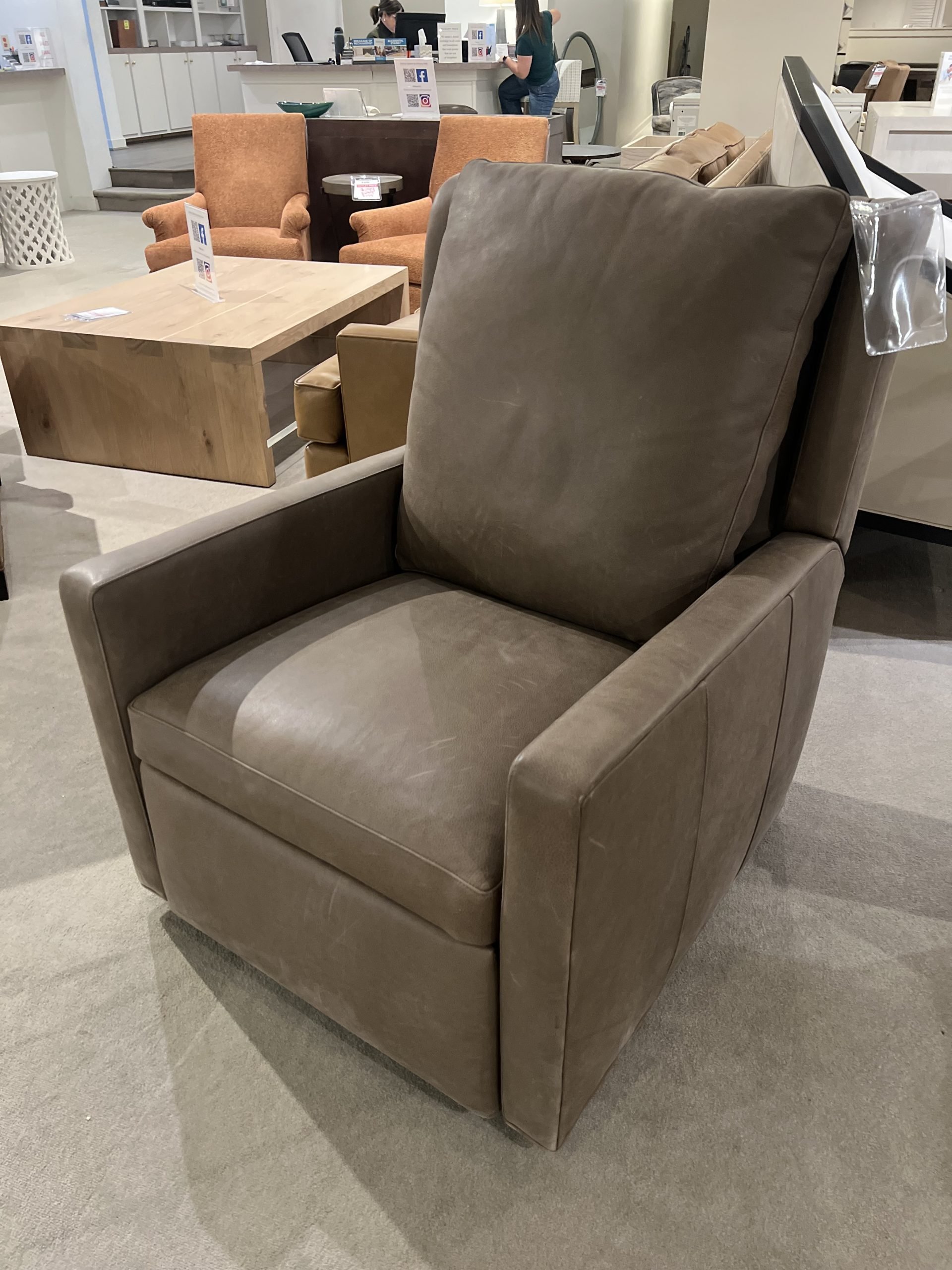 Hancock and Moore 7207-S/798 Harley Swivel Recliner