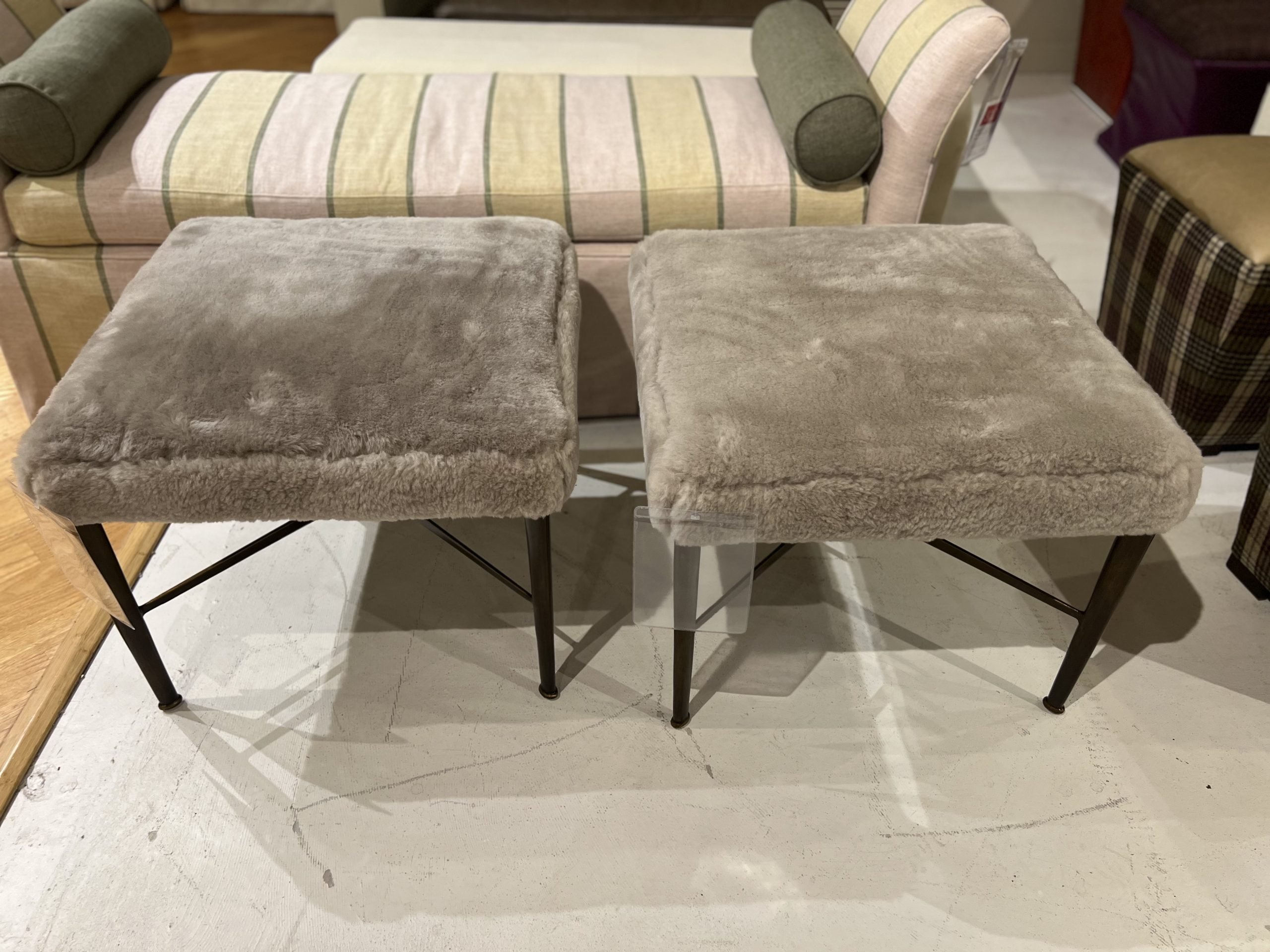 Hancock and Moore 6629/532,533 Clark Cocktail Ottoman