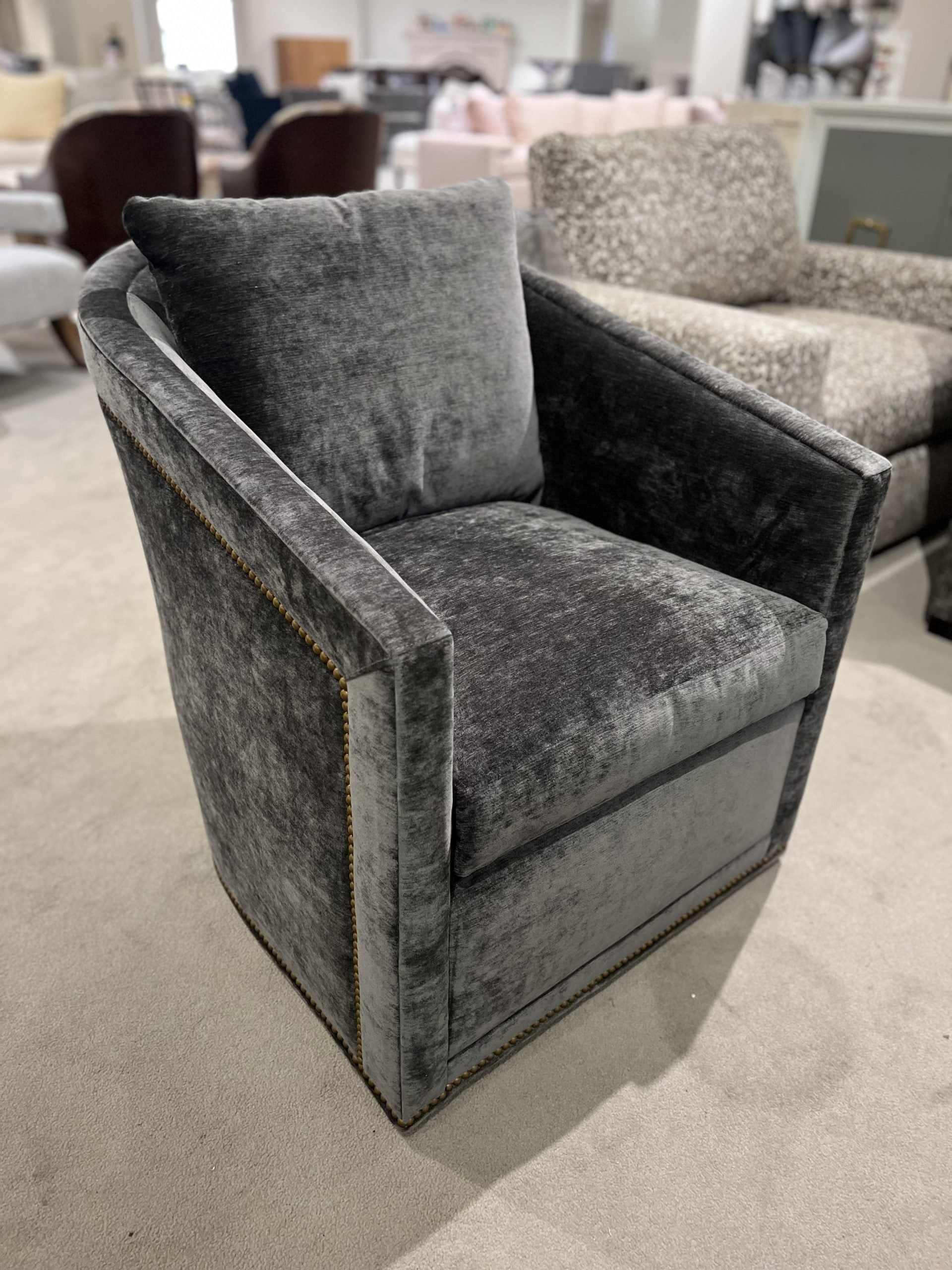 Century LTD5257-8/60 Gerard Swivel Barrel Chair