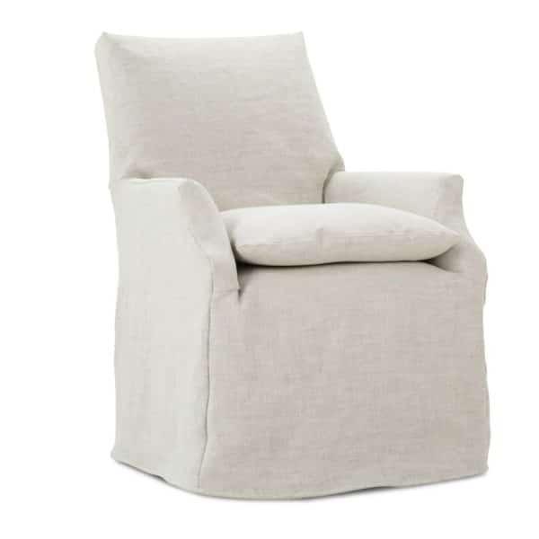 Rowe Furniture P920-SLIP-502 Cece Slipcovered Dining Chair with Casters