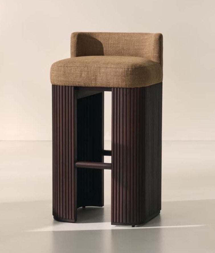 Rowe Furniture R131-540 Kindred Barstool with Back - Godiva