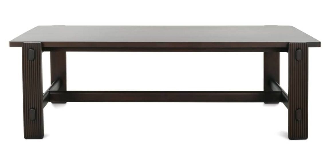 Rowe Furniture RR-11011-805 A/B Kindred Rectangle Dining Table - Mahogany Top in Godiva Base