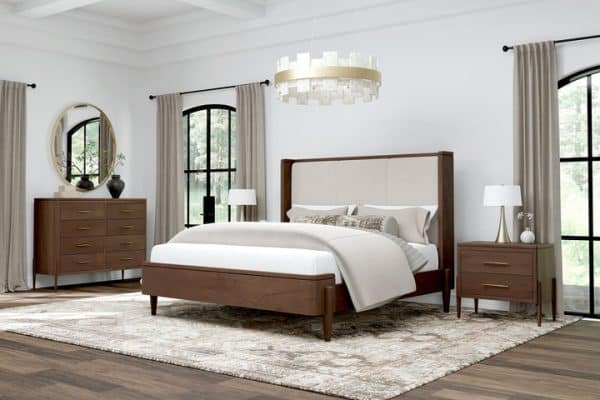 Simply Amish SBCEL-11B3-F Celine Upholstered Queen Bed