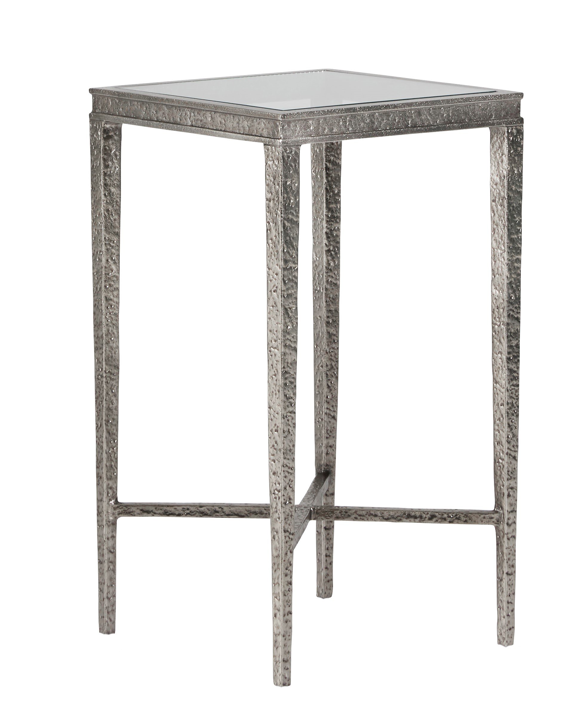 Modern History MH1204F04 Texture Square Spot Table-Ant. Aluminum