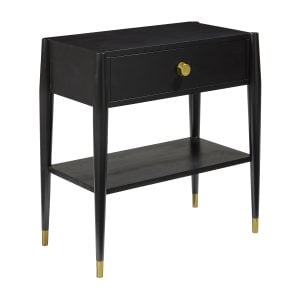 Modern History MH1246F01 Concourde Bedside Table-Ebony