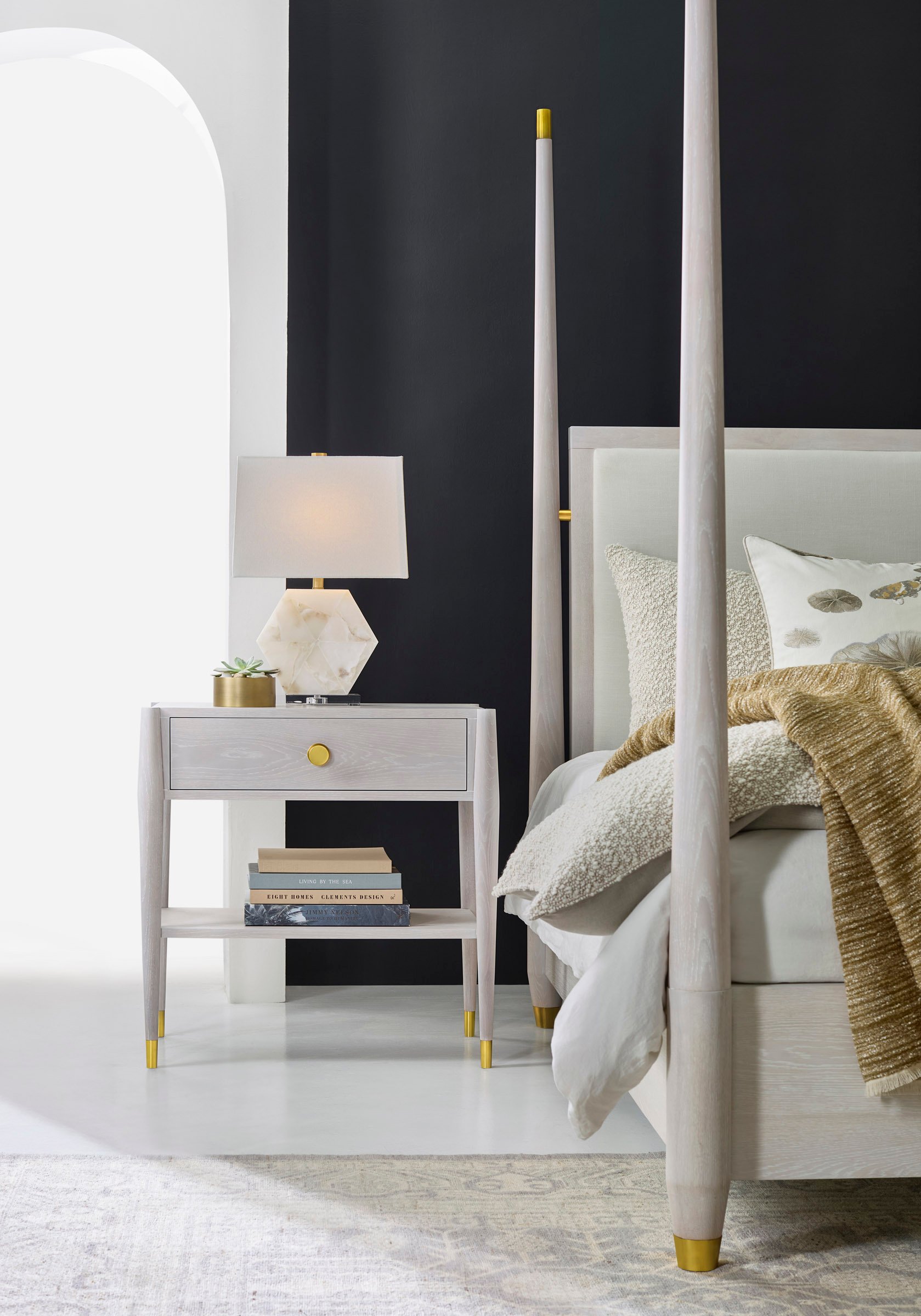 Modern History MH1246F02 Concourde Bedside Table-Ashe