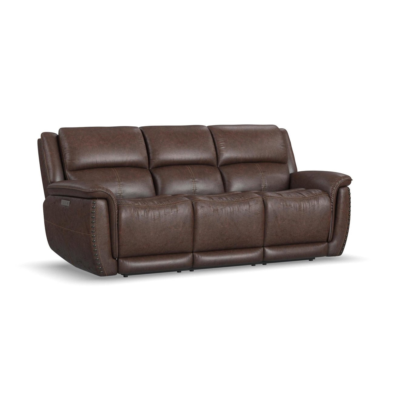 Flexsteel 1011-62PH-34970 Beau Sable Fabric Power Reclining Sofa with Power Headrests
