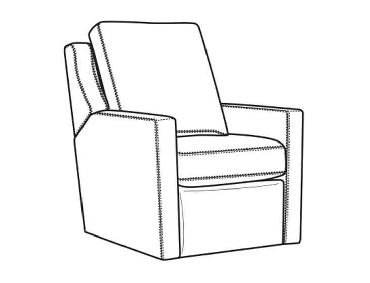 CR Laine L1725-05SWMR Heath Leather Swivel Manual Recliner