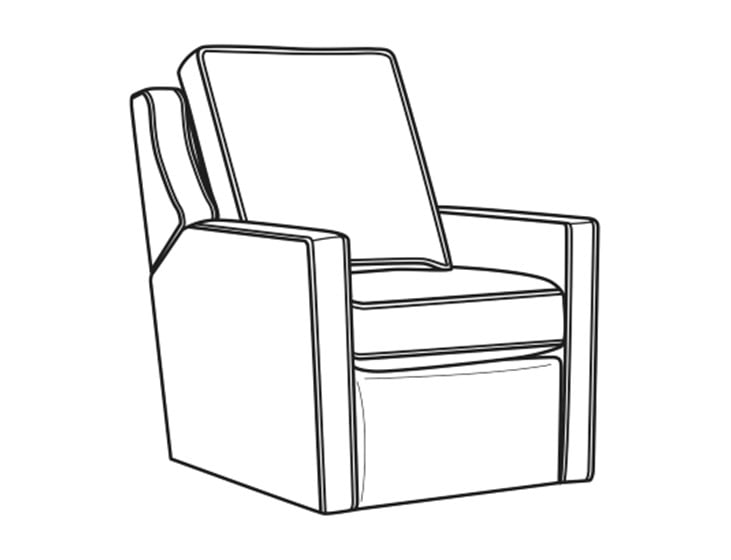 CR Laine 1726-05SWMR Harper Swivel Manual Recliner