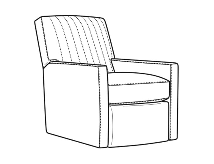 CR Laine 1775-05CHSWMR Malcolm Swivel Manual Recliner Channel Back