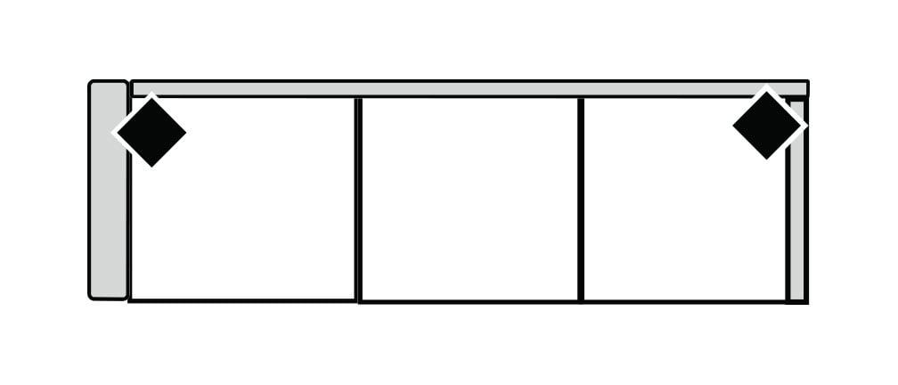 Four Seasons 725CS-LSF ALEXANDRIA LSF 3 SEAT CORNER SOFA