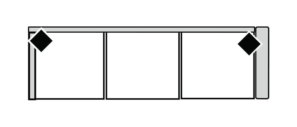 Four Seasons 725CS-RSF ALEXANDRIA RSF 3 SEAT CORNER SOFA