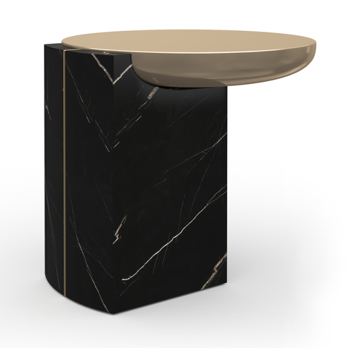 Caracole CLA-425V-418 Overlap Round Side Table Dark