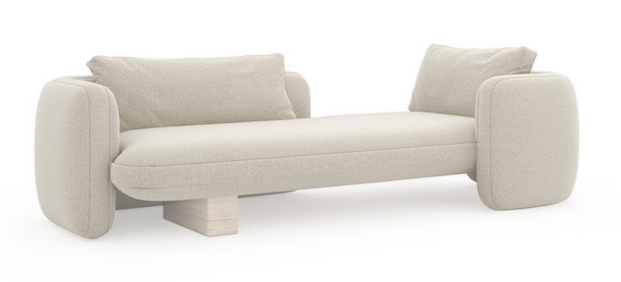 Caracole UPH-425V-072-B Overlap Bedroom Chaise Ecru