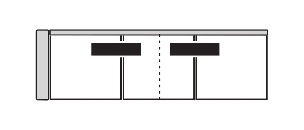 Four Seasons 75095Q-LSF BENTON LSF 3 SEAT QSLP