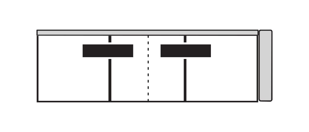 Four Seasons 75095Q-RSF BENTON RSF 3 SEAT QSLP