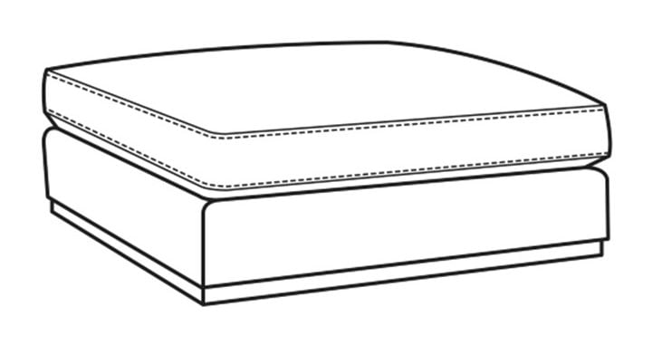 CR Laine L4770-17 Clark Leather Ottoman