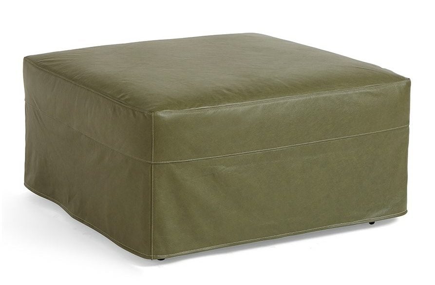 Four Seasons L-Large Square Ottoman LARGE SQUARE LEATHER OTTOMAN
