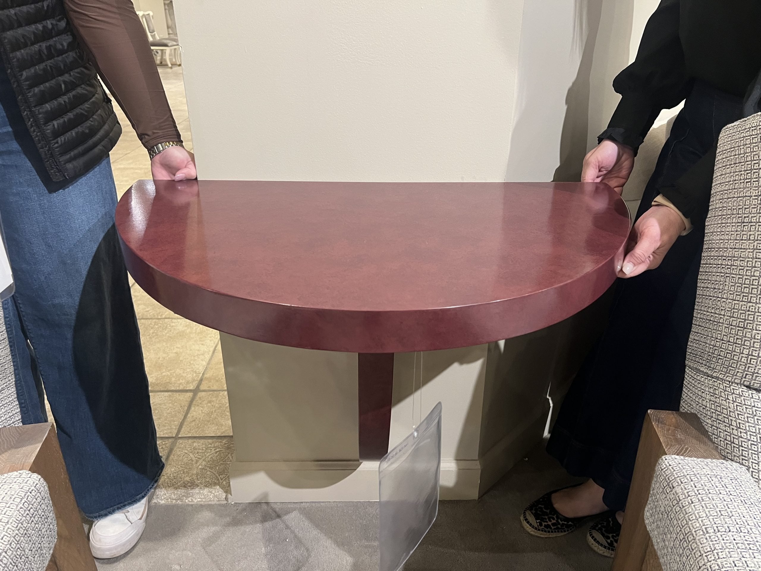 Highland House HH28-120-C1/10 Custom Red Floating Console Highland House HH28-120-C1/10 Custom Red Floating Console