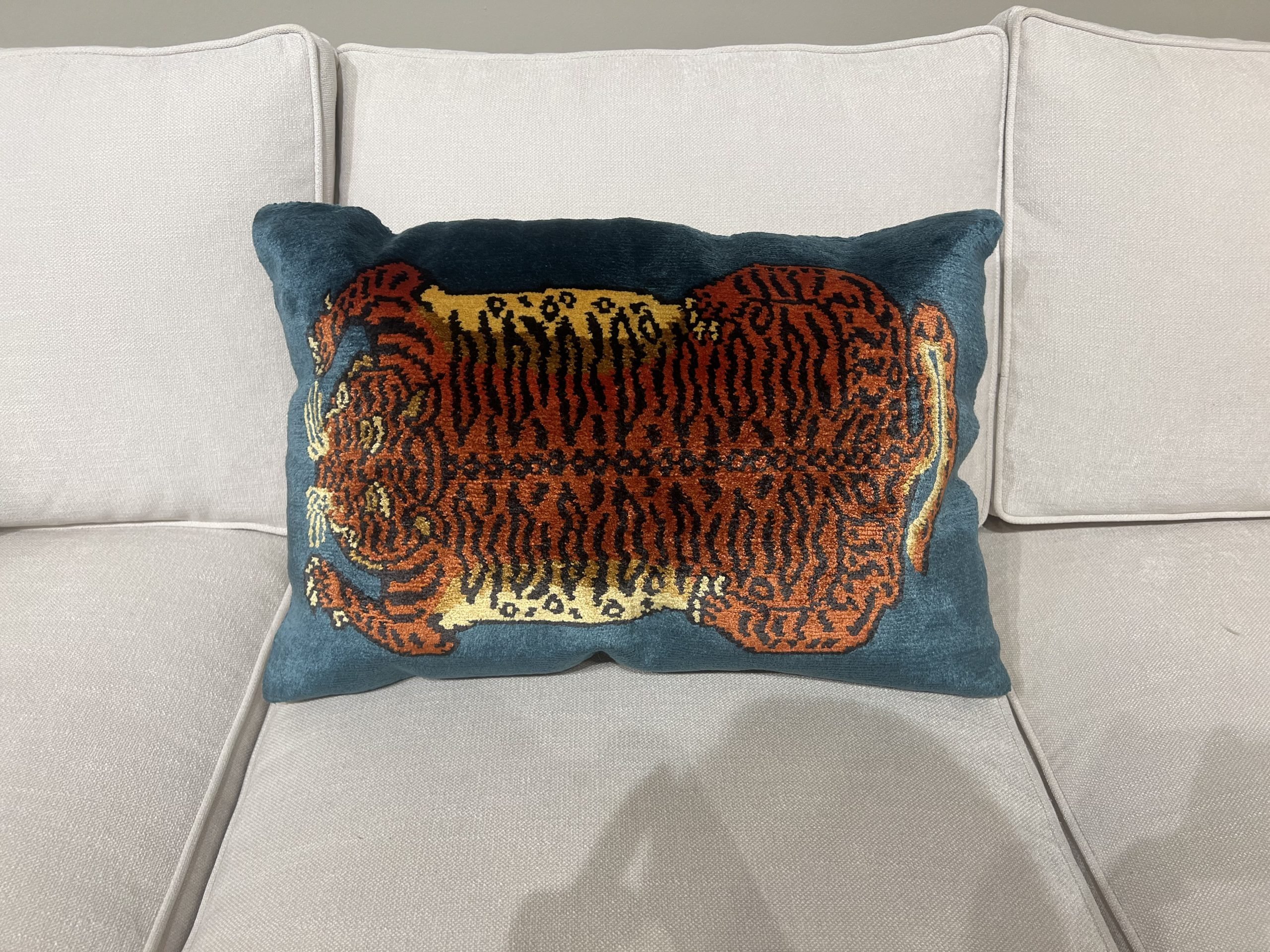 Maitland-Smith 8393-15/90 Cali's Cat Teal Pillow