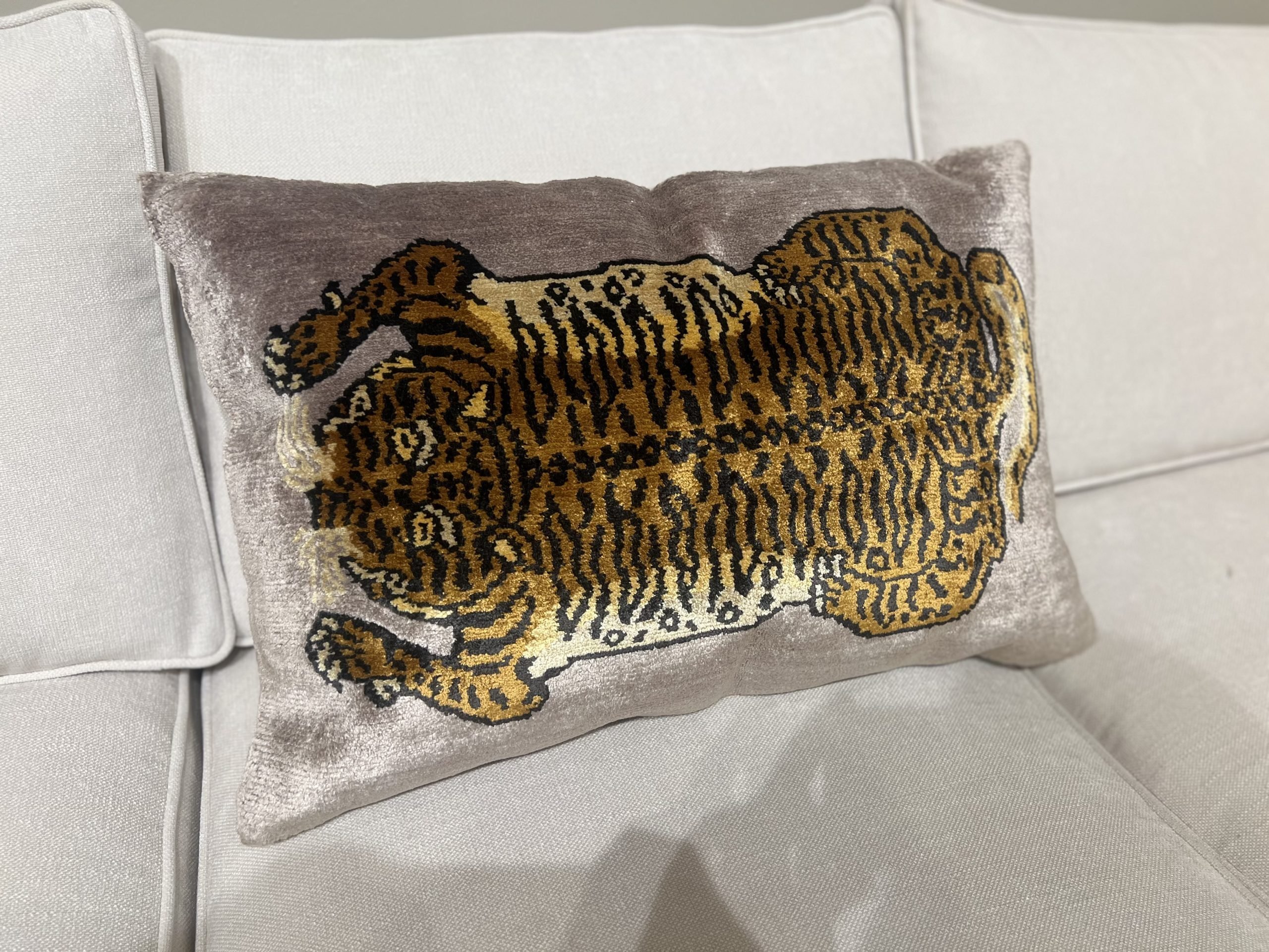 Maitland-Smith 8394-15/100 Cali's Cat Taupe Pillow