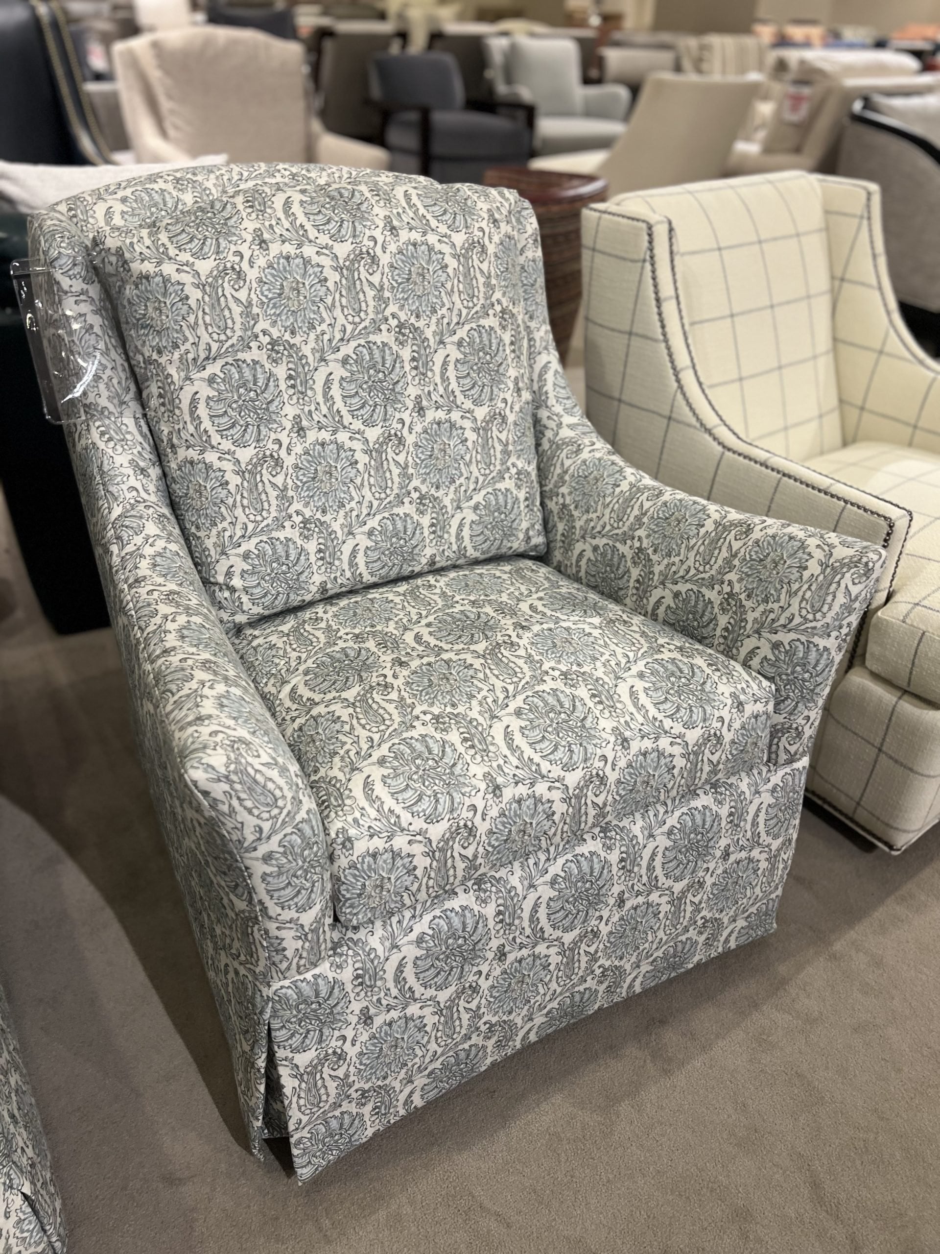 Jessica Charles 799-S-SG/10343 Carrie Shelter Arm Swivel Glider