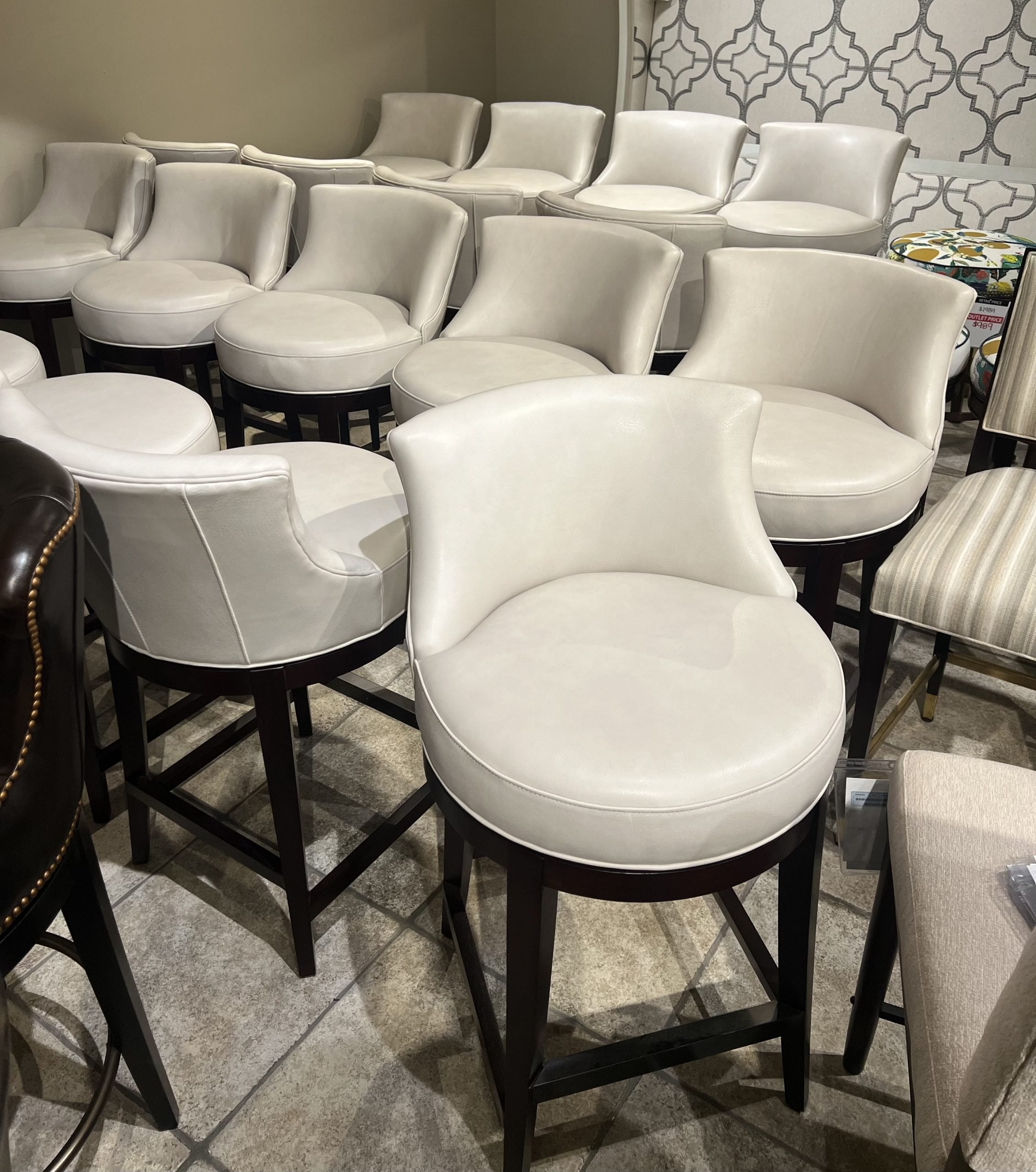 Cetnruy PLR-3855C-PAPYRUS/60,80 Dutton Swivel Counter Stool