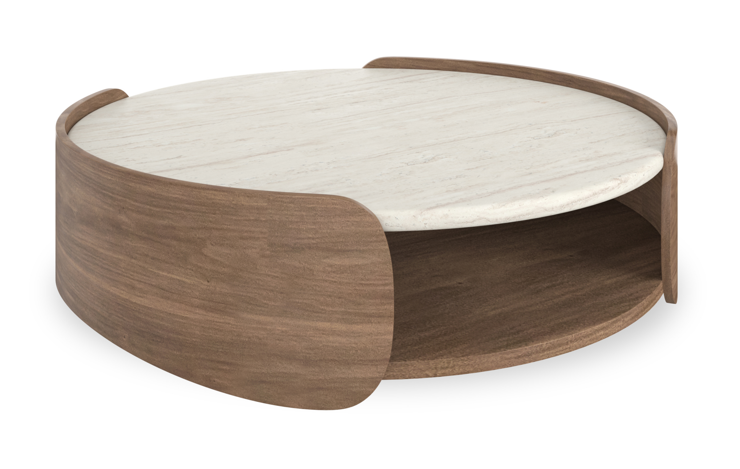 Caracole CLA-425V-4027 Fleur Open Cocktail Table W/Wood Shelf