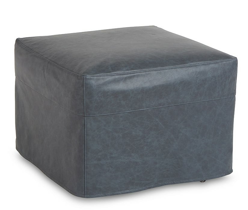 Four Seasons L-Small Square Ottoman SMALL SQUARE LEATHER OTTOMAN