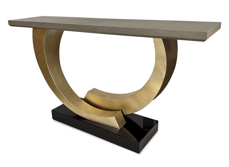 Ambella Home 07309-850-002 Halo Console Table - Silver