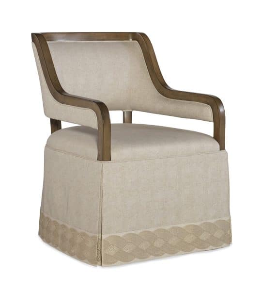 Jessica Charles 1203SK-C Merritt Skirted Dining Chair With Casters