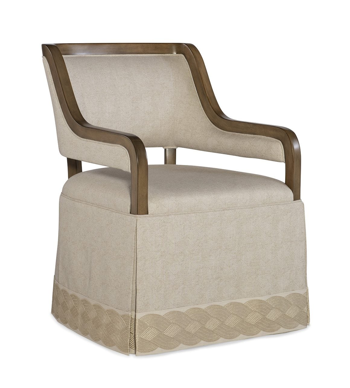 Jessica Charles 1203SK-C Merritt Skirted Dining Chair With Casters