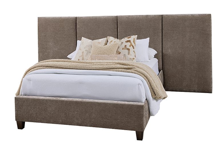 Artisan & Post 194-661X-166X-822X-404-444X Brindle Grey King Upholstered Wallbed In Washed White Oak
